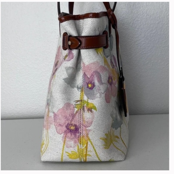 Lauren Ralph Lauren Bolton Shopper Tea Rose Canvas Tote - Picture 3 of 13